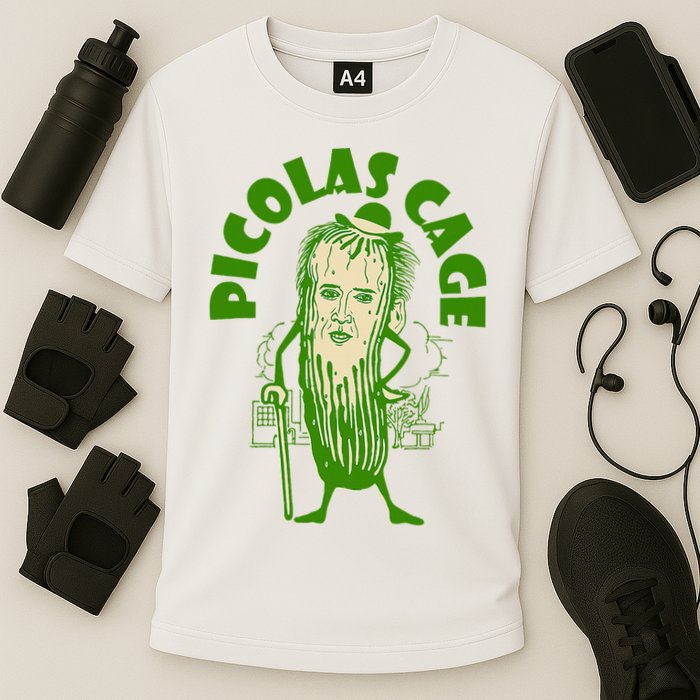 Picolas Cage Funny celebs Meme Cucumber Pickle Cute Cooling Performance Crew T-Shirt