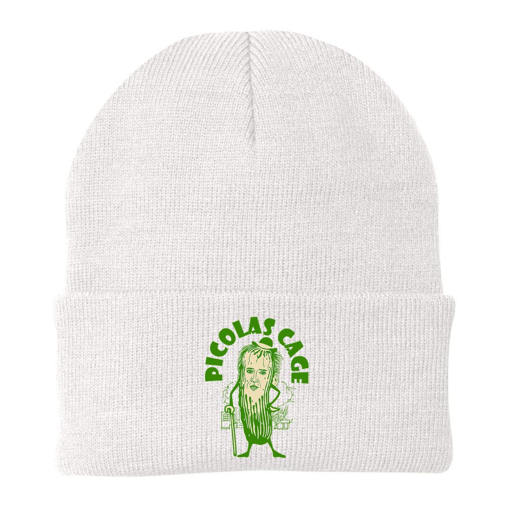 Picolas Cage Funny celebs Meme Cucumber Pickle Cute Beanie