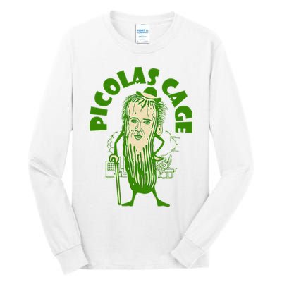 Picolas Cage Funny celebs Meme Cucumber Pickle Cute Tall Long Sleeve T-Shirt