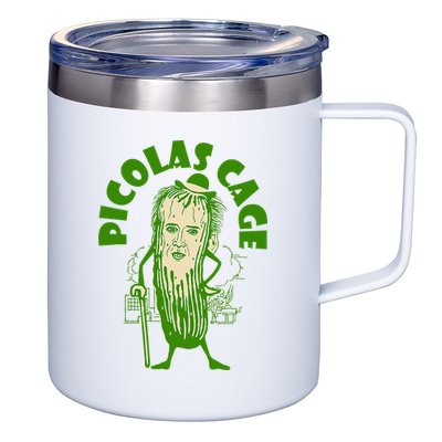Picolas Cage Funny celebs Meme Cucumber Pickle Cute 12oz Stainless Steel Coffee Mug