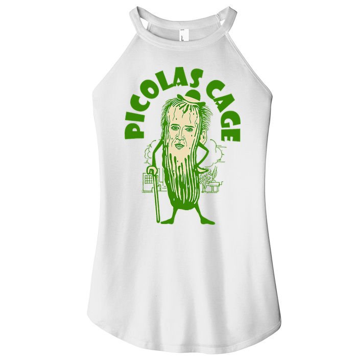 Picolas Cage Funny celebs Meme Cucumber Pickle Cute Women's Perfect Tri Rocker Tank