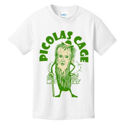 Picolas Cage Funny celebs Meme Cucumber Pickle Cute Kids T-Shirt