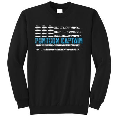 Pontoon Captain Funny Boating 4th Of Julypontoon Boat Sweatshirt