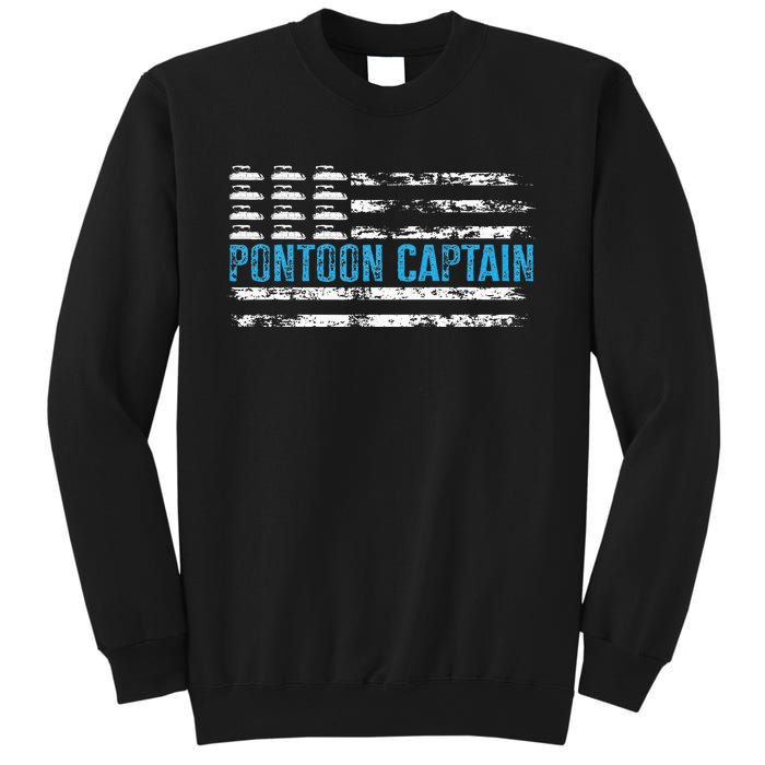 Pontoon Captain Funny Boating 4th Of Julypontoon Boat Sweatshirt