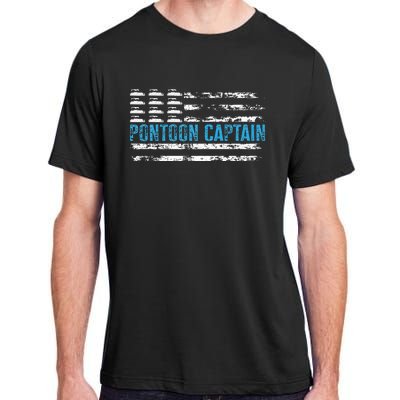 Pontoon Captain Funny Boating 4th Of Julypontoon Boat Adult ChromaSoft Performance T-Shirt