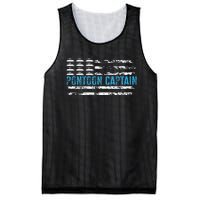 Pontoon Captain Funny Boating 4th Of Julypontoon Boat Mesh Reversible Basketball Jersey Tank