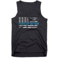 Pontoon Captain Funny Boating 4th Of Julypontoon Boat Tank Top