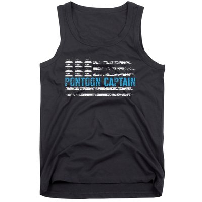 Pontoon Captain Funny Boating 4th Of Julypontoon Boat Tank Top