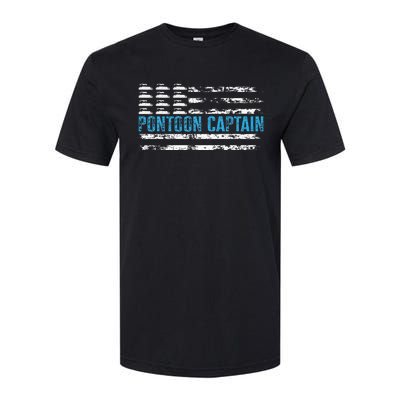 Pontoon Captain Funny Boating 4th Of Julypontoon Boat Softstyle CVC T-Shirt