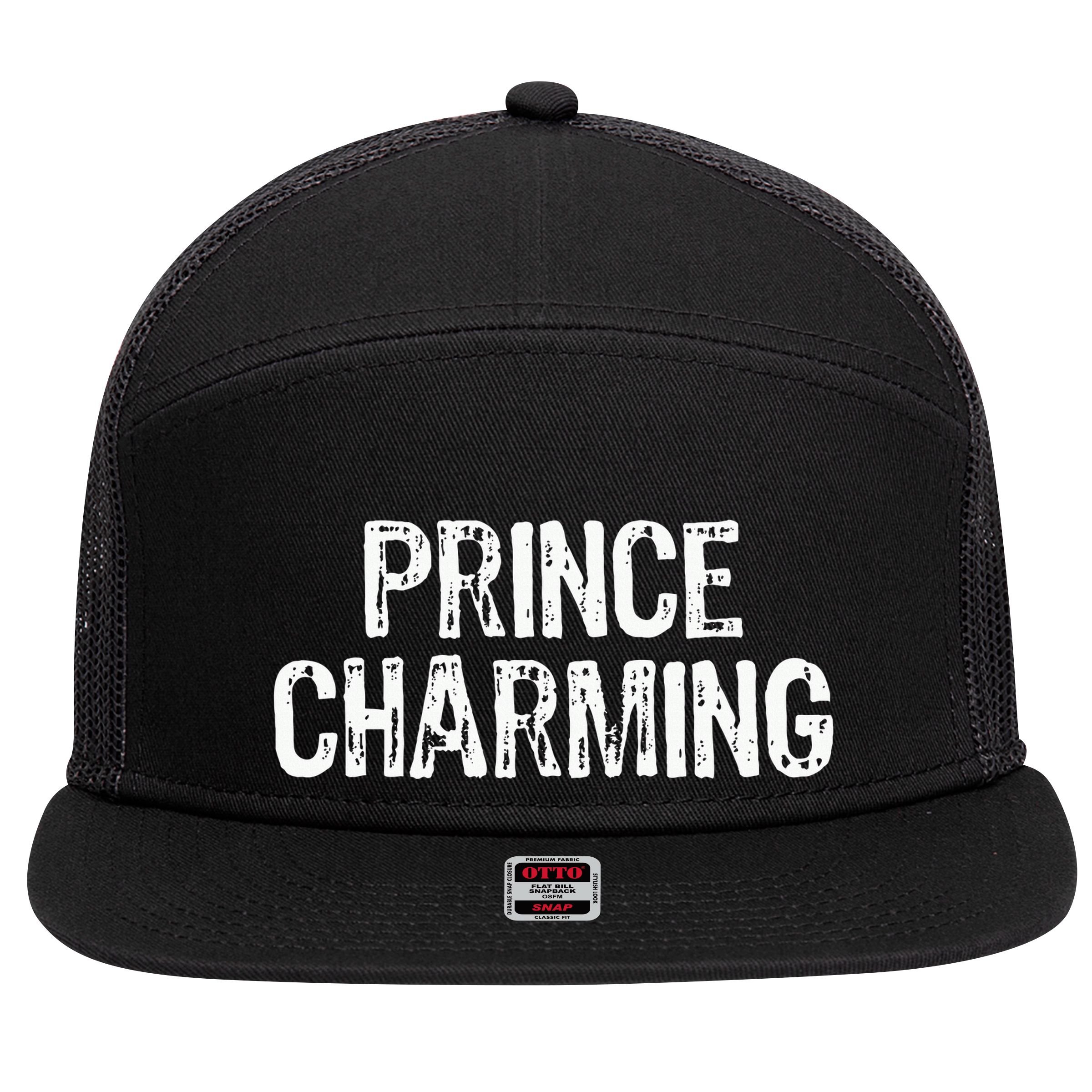 Prince Charming Fairytale Funny Sarcastic Fairy Tale Costume 7 Panel Mesh Trucker Snapback Hat