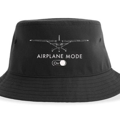 Pilot C172 Flying Gift Airplane Mode Short Sleeve Sustainable Bucket Hat