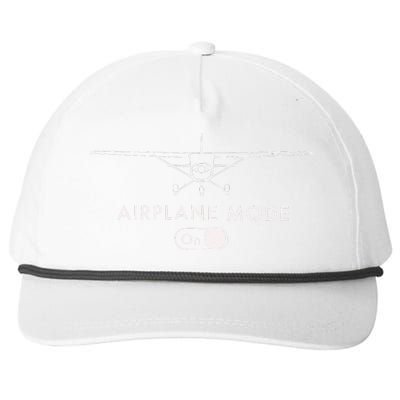 Pilot C172 Flying Gift Airplane Mode Short Sleeve Snapback Five-Panel Rope Hat