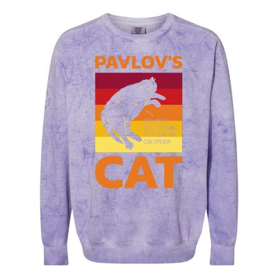 PavlovS Cat For Psychologists Colorblast Crewneck Sweatshirt