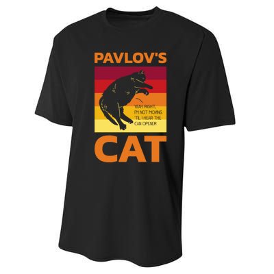 PavlovS Cat For Psychologists Performance Sprint T-Shirt