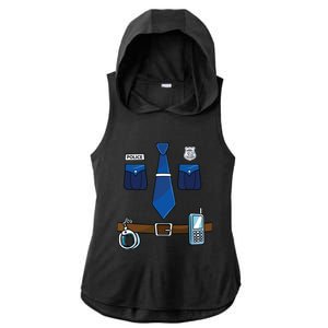 Police Costume For Halloween Police Officer Ladies PosiCharge Tri-Blend Wicking Draft Hoodie Tank