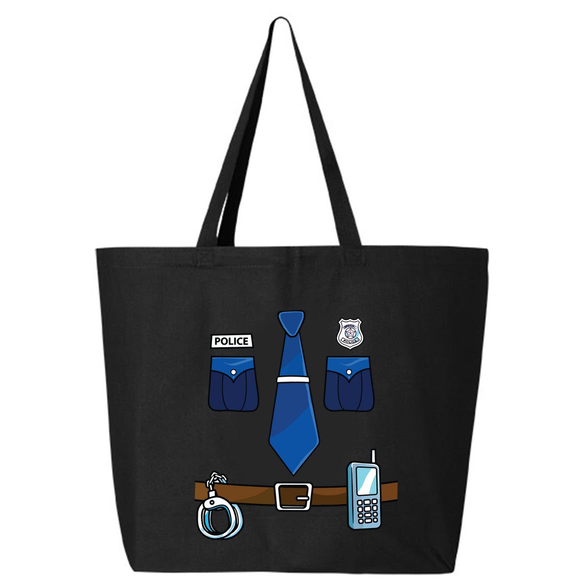 Police Costume For Halloween Police Officer 25L Jumbo Tote
