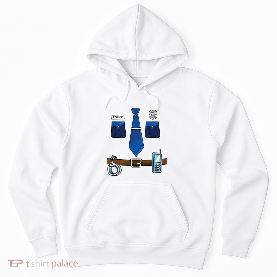 Police Costume For Halloween Police Officer Hoodie