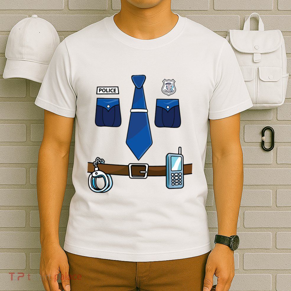 Police Costume For Halloween Police Officer T-Shirt