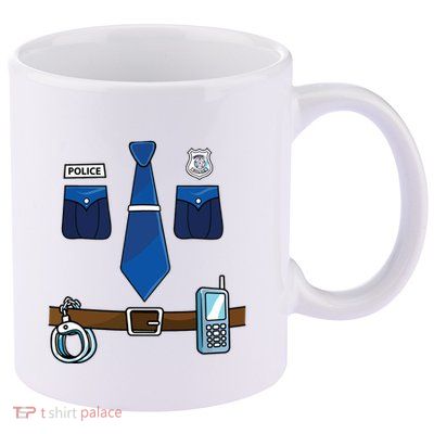 Police Costume For Halloween Police Officer 11oz C Handle Ceramic Mug