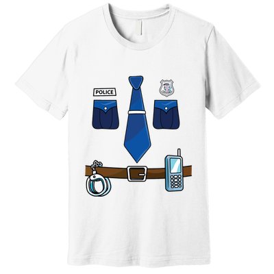 Police Costume For Halloween Police Officer Premium T-Shirt