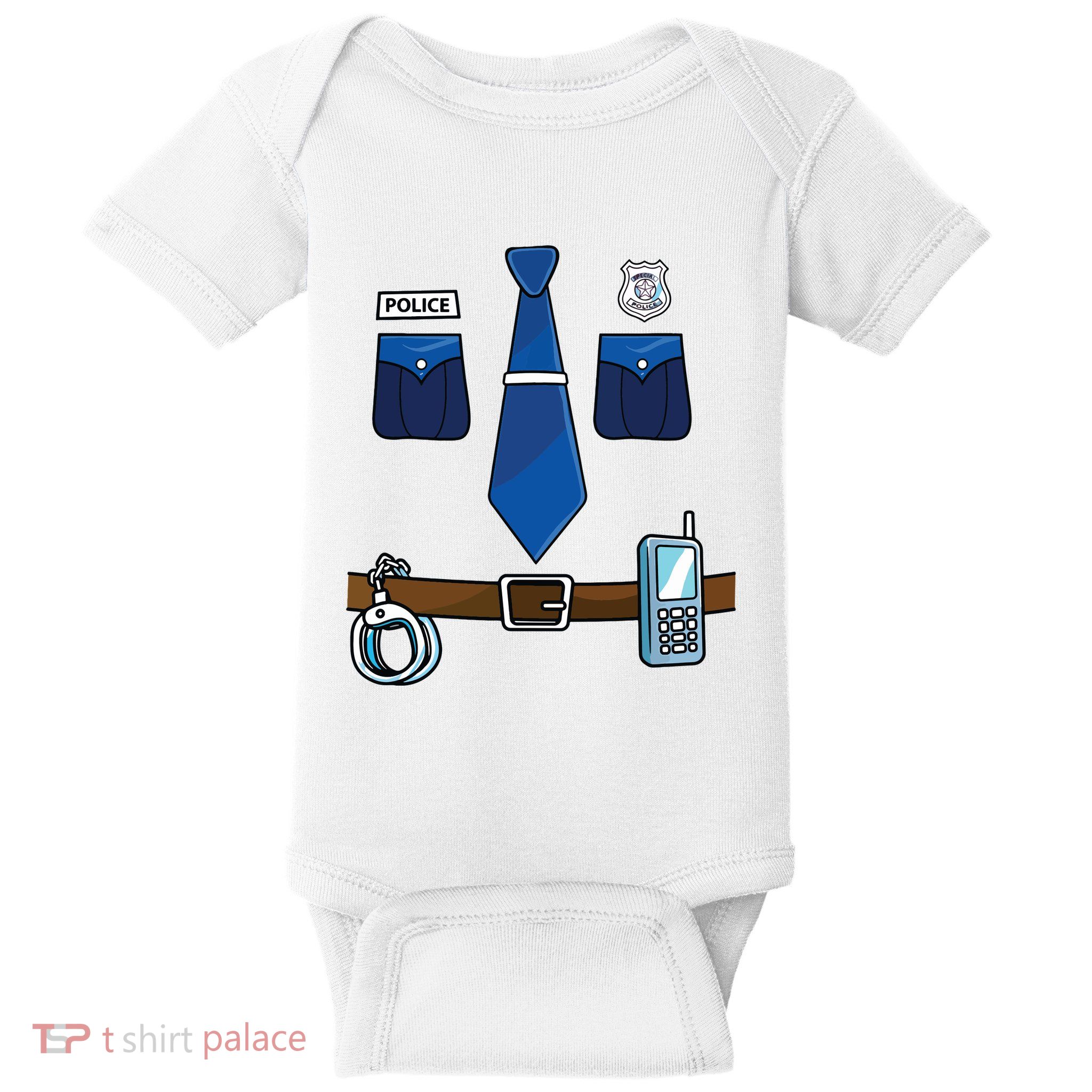 Police Costume For Halloween Police Officer Baby Bodysuit