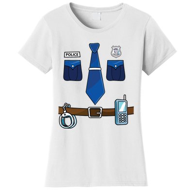 Police Costume For Halloween Police Officer Women's T-Shirt