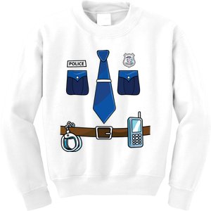 Police Costume For Halloween Police Officer Kids Sweatshirt