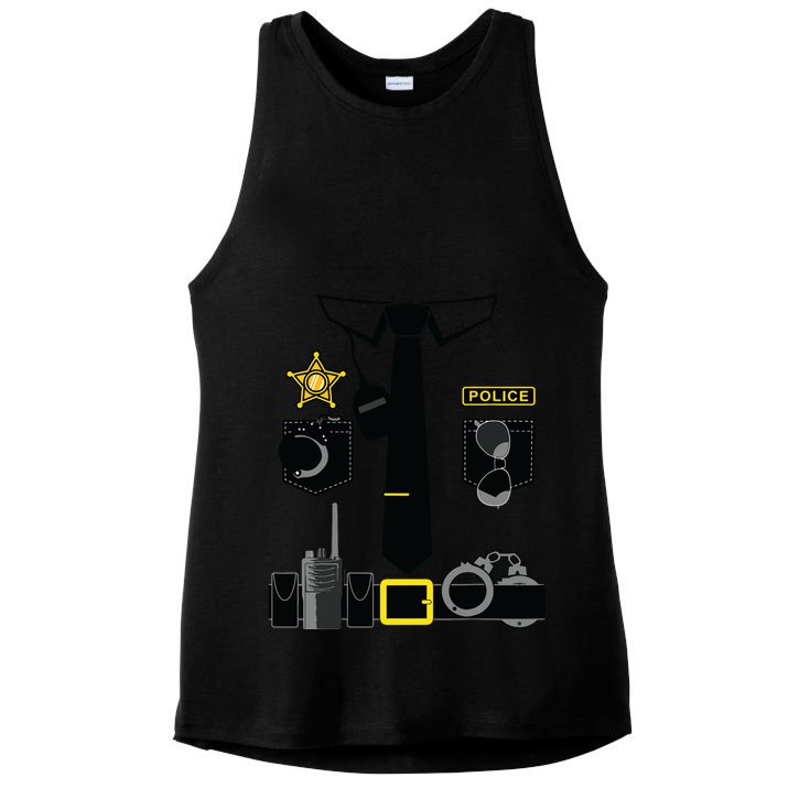 Police Costume For Halloween Costume Law Enforcer Ladies PosiCharge Tri-Blend Wicking Tank