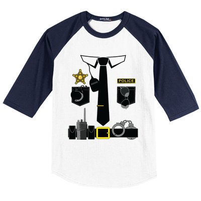 Police Costume For Halloween Costume Law Enforcer Baseball Sleeve Shirt