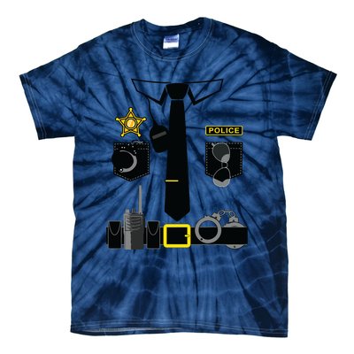 Police Costume For Halloween Costume Law Enforcer Tie-Dye T-Shirt