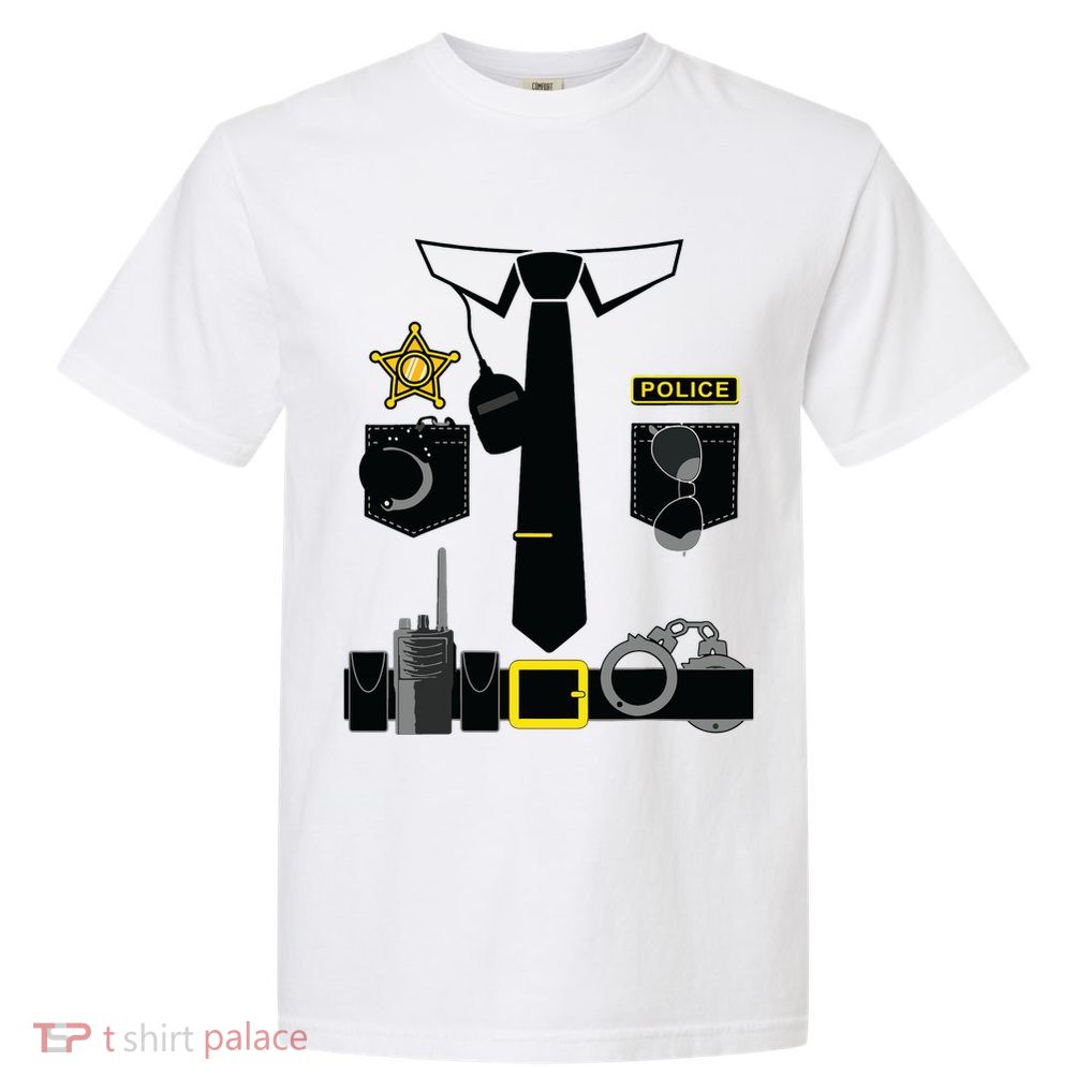 Police Costume For Halloween Costume Law Enforcer Garment-Dyed Heavyweight T-Shirt