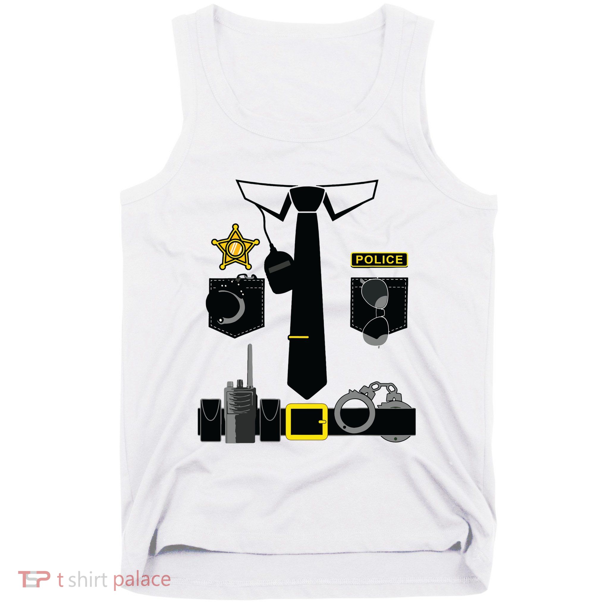 Police Costume For Halloween Costume Law Enforcer Tank Top