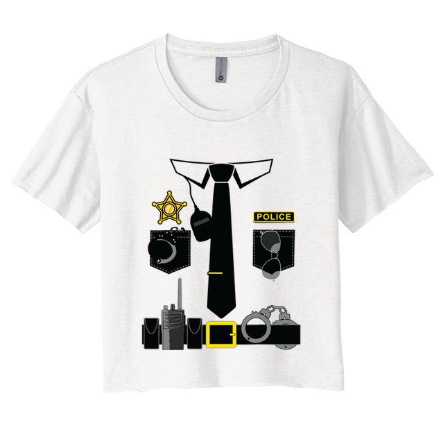 Police Costume For Halloween Costume Law Enforcer Crop Top