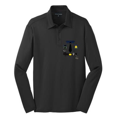 Police Costume For Halloween Police Officer Silk Touch Performance Long Sleeve Polo