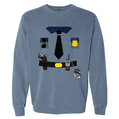 Police Costume For Halloween Police Officer Garment-Dyed Sweatshirt