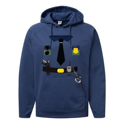 Police Costume For Halloween Police Officer Performance Fleece Hoodie