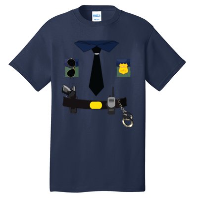 Police Costume For Halloween Police Officer Tall T-Shirt