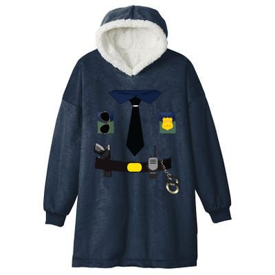 Police Costume For Halloween Police Officer Hooded Wearable Blanket