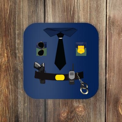 Police Costume For Halloween Police Officer Coaster