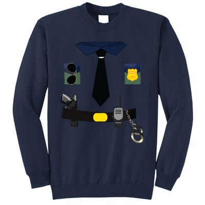 Police Costume For Halloween Police Officer Tall Sweatshirt