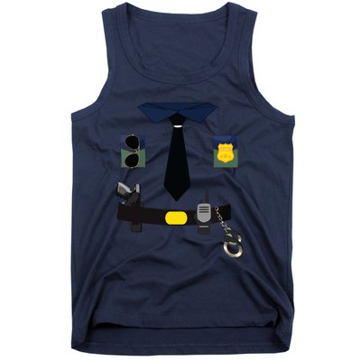 Police Costume For Halloween Police Officer Tank Top