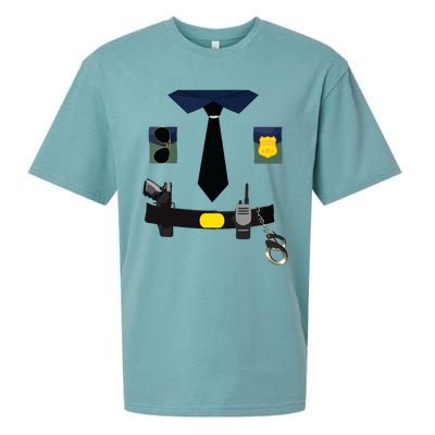 Police Costume For Halloween Police Officer Sueded Cloud Jersey T-Shirt