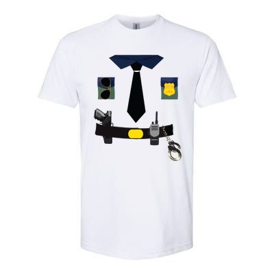 Police Costume For Halloween Police Officer Softstyle CVC T-Shirt