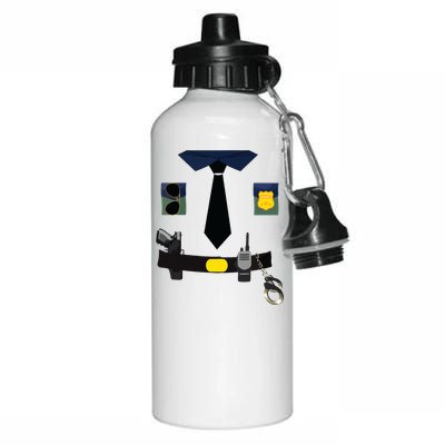 Police Costume For Halloween Police Officer Aluminum Water Bottle