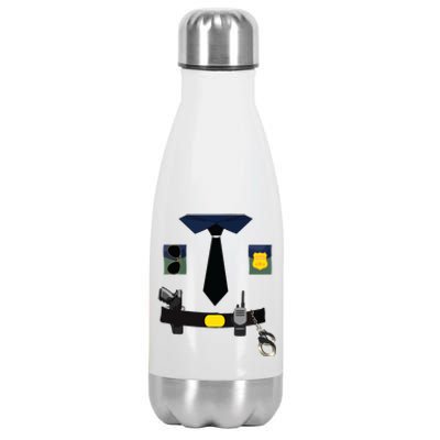 Police Costume For Halloween Police Officer Stainless Steel Insulated Water Bottle