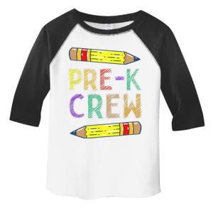 PreK Crew Funny PreK Teachers Back To School Toddler Fine Jersey T-Shirt