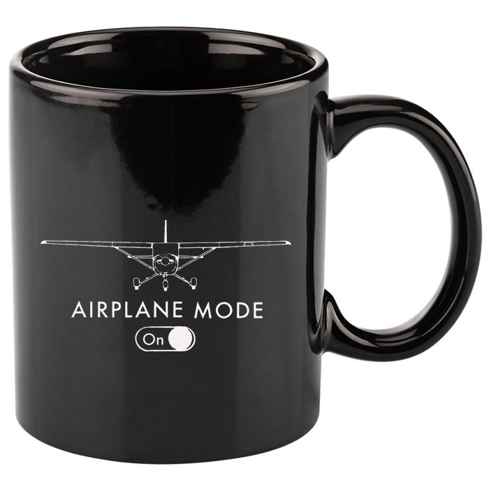 Pilot C172 Flying Gift Airplane Mode Short Sleeve 11oz C Handle Ceramic Mug