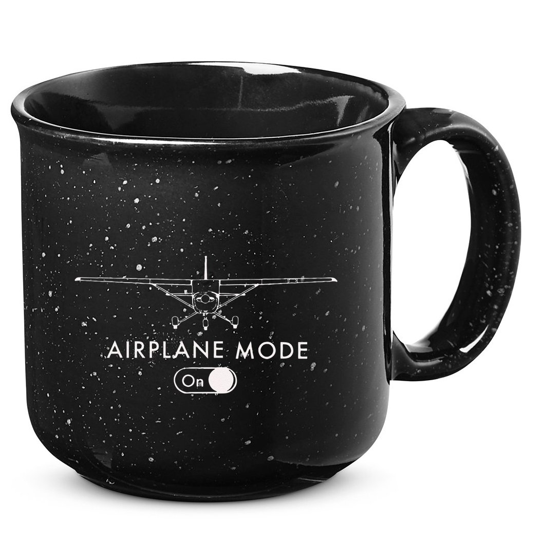 Pilot C172 Flying Gift Airplane Mode Short Sleeve 15oz Campfire Ceramic Mug