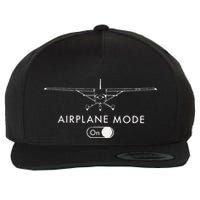 Pilot C172 Flying Gift Airplane Mode Short Sleeve Wool Snapback Cap