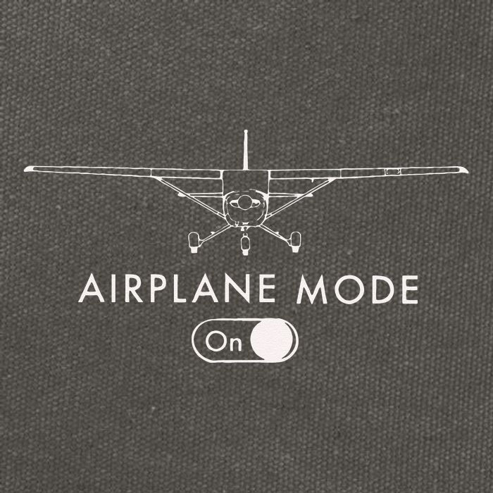 Pilot C172 Flying Gift Airplane Mode Short Sleeve Cotton Canvas Backpack